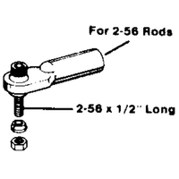  2-56 Swivel Ball Link 1 pc per pack DBR367