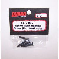 #Discontinued# 3.0 x 16mm countersunk machine screw Hex Head DBR2290