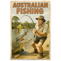 Aussie Fishing Tin Sign (J106_4)