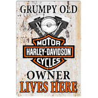 Grumpy Harley Owner Tin Sign (J134-3)