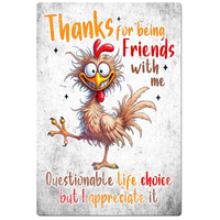 Questionable Friends Tin Sign (J178_3)