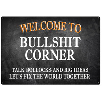 The BS Corner Tin Sign (J188_4)