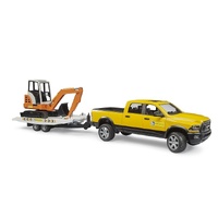 1:16 Commercial Ram 2500 Power Wagon Rental Service w/Trailer &amp; mini Excavator (02546)