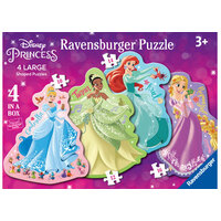 Disney Princess 4 Shaped Puz in a box 03082 8