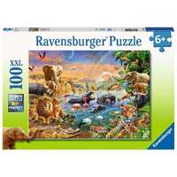 Ravensburger 12910-2 Savannah Jungle Waterhole 100pc Puzzle