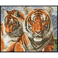 Diamond Dotz DQK10.003 Tigers 51.5cm Black Frame Incl in Kit