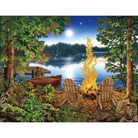 Diamond Dotz 12.072 Lakeside Red canoe 51x66cm