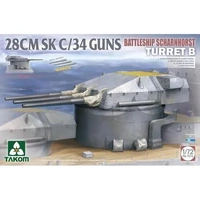  Battleship Scharnhorst Turrent B 28MSK C34 Guns Plastic Model Kit (TK5016)