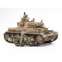 German Tank Panzerkampfwagen IVAus.f &amp; Motorcycle set North Africa 1:35  25208