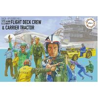 1:72 Flight Deck Crews &amp; MD-3 Tractor (USN) (FDC-1) Plastic Kit FUJ72345