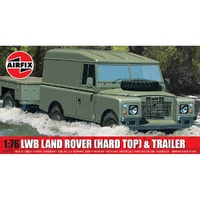 1:76 LWB Landrover (Hard Top) &amp; Trailer Plastic Model (A02324)