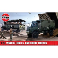 1:76 WWII 3-Ton G.S. and Troop Trucks (A03306A)