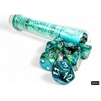 Lustrous Neptune/Grey Polyhedral 7-Dice Set (with bonus Die) (CHX30072)