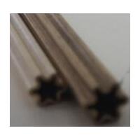  Brass Large Star 0.014&quot; Wall x 12&quot; Long  2 pcs KnS-5089