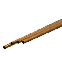  Brass Tube 1.5 mm OD x 0.225mm wall x 300mm Long 4pcs KnS-9831