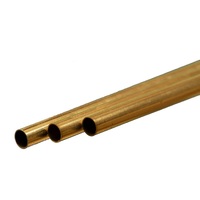  Brass Tube 4.5mm OD x 0.225mm  wall x 300mm Long  3pcs KnS-9837