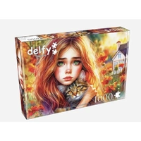 Silent Feline Comfort 1000pc Jigsaw Puzzle (DE-25023)