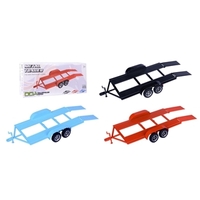 Metal Trailer w/Plastic tow Bar 3 asst. colours singles