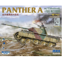Suyata 003 1/48 Panther A Tank w/Zimmerit and Interior Plastic Model Kit