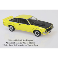 1:24 Yellow A9X Torana 308 Factory Car - Fully Detailed (DDA807)