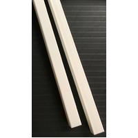  White Polystyrene Square Tube 0.312 x 14&quot; / 7.9mm x 36cm (2)  EG225