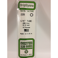 White Polystyrene Tube 0.250 x 14&quot; / 6.4mm x 36cm (3) EG228