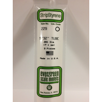 White Polystyrene Tube 0.281 x 14&quot; / 7.1mm x 36cm (3)  EG229 