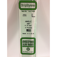  White Polystyrene Angle 0.060 x 14&quot; / 1.5mm x 36cm (4) EG291