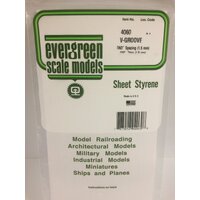 1mm Thick 15 x 30cm Siding Sheets V-Groove .060 SP ea(EG4060 EG4060