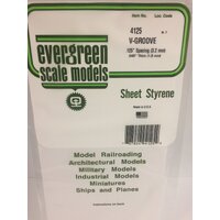 1mm Thick 15 x 30cm Siding Sheets V-Groove .125 each (EG4125)