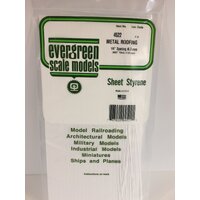 White Polystyrene Seam Roof Sheet 0.250 x 6 x 12&quot; / 6.4mm x 15cm x 30cm (1)  EG4522 