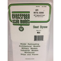 White Polystyrene Metal Siding Sheet 0.030 x 6 x 12&quot; / 0.76mm x 15cm x 30cm (1)  EG4525