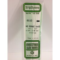 0.011 x 0.115 x 14&quot; (10) HO-Scale Strips  EG8110