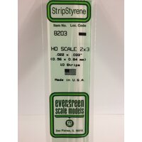 0.023 x 0.034 x 14&quot; (10) HO-Scale Strips  EG8203