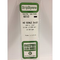 0.023 x 0.115 x 14&quot; (10) HO-Scale Strips 2 x 10pk10  EG8210