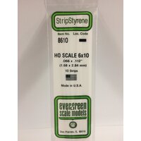0.069 x 0.115 x 14&quot; (10) HO-Scale Strips   EG8610
