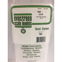 0.010 x 6 x 12&quot; / 0.25mm x 15cm x 30cm (2) Sheet Clear .010 Thick  EG9006