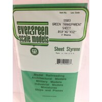 15 x 30cm Transparent  Green Colored Sheet EG9903 