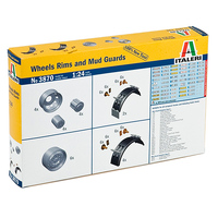 Wheels Rims and mud Guards plastic Model Kit 1:24  3870 