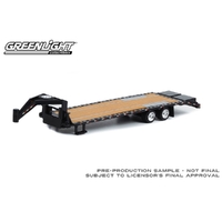  Gooseneck Trailer Black with Red and White 1:64 GL30390