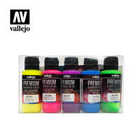 Premium Colour Fluos Colours 5 set Acrylic Airbrush Paint (AV62102)