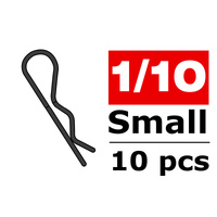 Body Clips - 45 Bent - Small - Black-10pcs C-35102