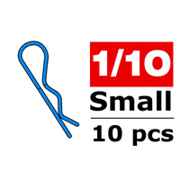 Body Clips-45o Bent-Small-Blue 10pcs C-35105