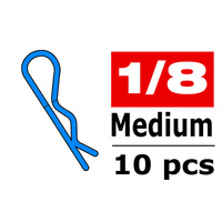 Body Clips- 45 deg Bent - Medium - Blue - 10pcs C-35115