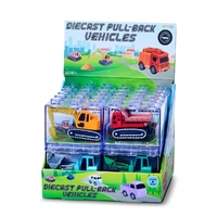 Diecast Pull-Back Vehicles - Earthmoving Series (VE100DP)