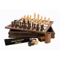 Chess/ Backgammon/ Checkers 14&quot; Wood (L2051DR)