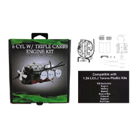 1:24 LC/LJ 6 Cyl Engine with Triple Carbs Plastic Kit Accessory (DDA623A)