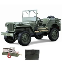 1:10 Willys Jeep 4WD Military RC Crawler (with Canvas &amp; Winch) (JJ-C8815-PRO)