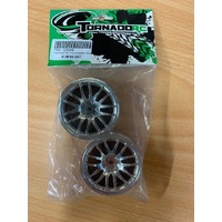 1:10 Chrome Rims Bright Silver 1 pair
